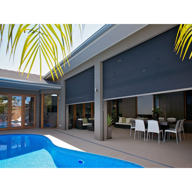 eJoy 146" Motorized Outdoor Screens with ZipperTrack System Wayfair